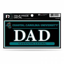 Coastal Carolina University Chanticleers Dad Black - 3x6 True Pride Vinyl Sticker