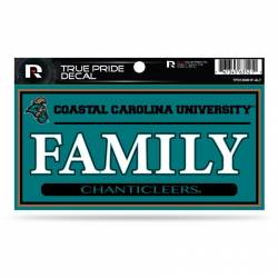 Coastal Carolina University Chanticleers Family Teal - 3x6 True Pride Vinyl Sticker
