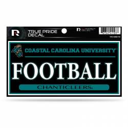 Coastal Carolina University Chanticleers Football Black - 3x6 True Pride Vinyl Sticker