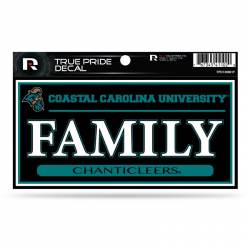 Coastal Carolina University Chanticleers Family Black - 3x6 True Pride Vinyl Sticker
