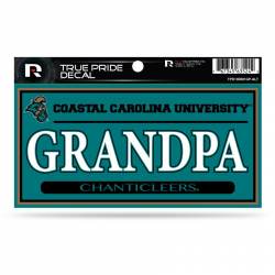 Coastal Carolina University Chanticleers Grandpa Teal - 3x6 True Pride Vinyl Sticker