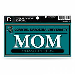 Coastal Carolina University Chanticleers Mom Teal - 3x6 True Pride Vinyl Sticker