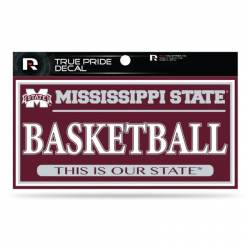 Mississippi State University Bulldogs Basketball - 3x6 True Pride Vinyl Sticker