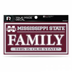 Mississippi State University Bulldogs Family - 3x6 True Pride Vinyl Sticker