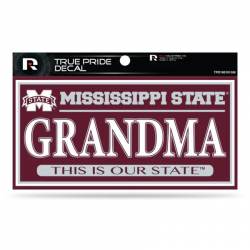 Mississippi State University Bulldogs Grandma - 3x6 True Pride Vinyl Sticker