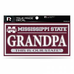 Mississippi State University Bulldogs Grandpa - 3x6 True Pride Vinyl Sticker