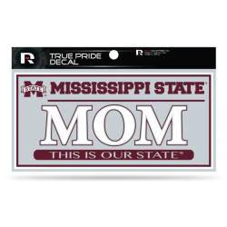 Mississippi State University Bulldogs Mom Gray - 3x6 True Pride Vinyl Sticker