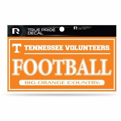 University Of Tennessee Volunteers Football Orange - 3x6 True Pride Vinyl Sticker