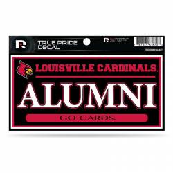 University Of Louisville Cardinals Alumni Black - 3x6 True Pride Vinyl Sticker