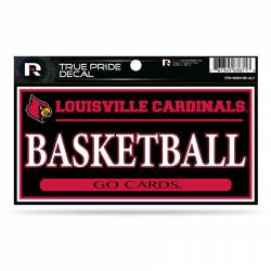 University Of Louisville Cardinals Basketball Black - 3x6 True Pride Vinyl Sticker