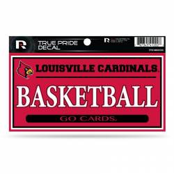 University Of Louisville Cardinals Basketball - 3x6 True Pride Vinyl Sticker