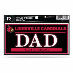 University Of Louisville Cardinals Dad Black - 3x6 True Pride Vinyl Sticker