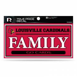 University Of Louisville Cardinals Family - 3x6 True Pride Vinyl Sticker