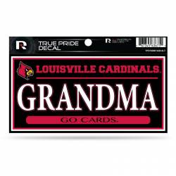 University Of Louisville Cardinals Grandma Black - 3x6 True Pride Vinyl Sticker