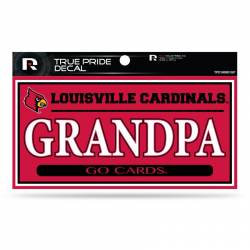 University Of Louisville Cardinals Grandpa - 3x6 True Pride Vinyl Sticker