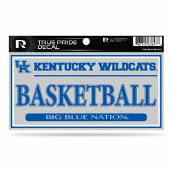 University Of Kentucky Wildcats Basketball Gray - 3x6 True Pride Vinyl Sticker