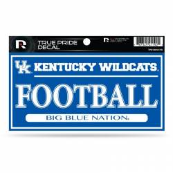 University Of Kentucky Wildcats Football - 3x6 True Pride Vinyl Sticker