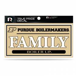 Purdue University Boilermakers Family Gold - 3x6 True Pride Vinyl Sticker