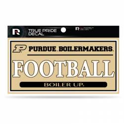 Purdue University Boilermakers Football Gold - 3x6 True Pride Vinyl Sticker