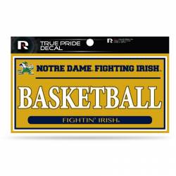 University Of Notre Dame Fighting Irish Basketball Gold - 3x6 True Pride Vinyl Sticker