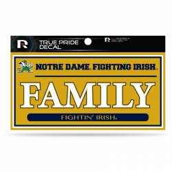 University Of Notre Dame Fighting Irish Family Gold - 3x6 True Pride Vinyl Sticker