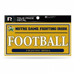 University Of Notre Dame Fighting Irish Football Gold - 3x6 True Pride Vinyl Sticker