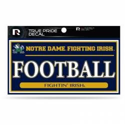 University Of Notre Dame Fighting Irish Football - 3x6 True Pride Vinyl Sticker