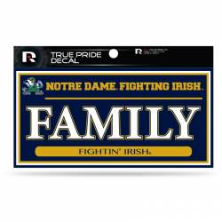 University Of Notre Dame Fighting Irish Family - 3x6 True Pride Vinyl Sticker