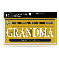 University Of Notre Dame Fighting Irish Grandma Gold - 3x6 True Pride Vinyl Sticker