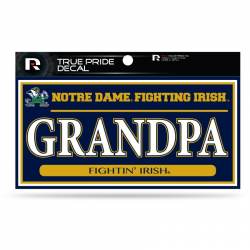 University Of Notre Dame Fighting Irish Grandpa - 3x6 True Pride Vinyl Sticker