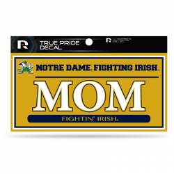 University Of Notre Dame Fighting Irish Mom Gold - 3x6 True Pride Vinyl Sticker