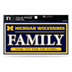 University Of Michigan Wolverines Family - 3x6 True Pride Vinyl Sticker