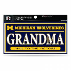 University Of Michigan Wolverines Grandma - 3x6 True Pride Vinyl Sticker