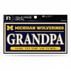 University Of Michigan Wolverines Grandpa - 3x6 True Pride Vinyl Sticker