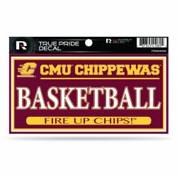 Central Michigan University Chippewas Basketball - 3x6 True Pride Vinyl Sticker