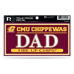 Central Michigan University Chippewas Dad - 3x6 True Pride Vinyl Sticker