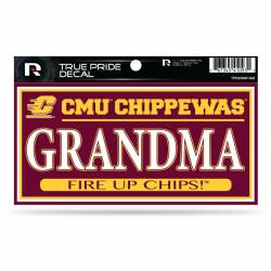 Central Michigan University Chippewas Grandma - 3x6 True Pride Vinyl Sticker