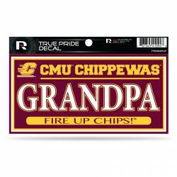 Central Michigan University Chippewas Grandpa - 3x6 True Pride Vinyl Sticker