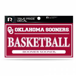 University Of Oklahoma Sooners Basketball - 3x6 True Pride Vinyl Sticker