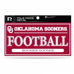 University Of Oklahoma Sooners Football - 3x6 True Pride Vinyl Sticker