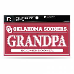 University Of Oklahoma Sooners Grandpa - 3x6 True Pride Vinyl Sticker