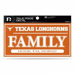 University Of Texas Longhorns Family - 3x6 True Pride Vinyl Sticker