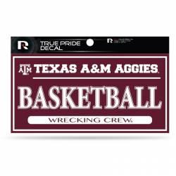 Texas A&M University Aggies Basketball - 3x6 True Pride Vinyl Sticker