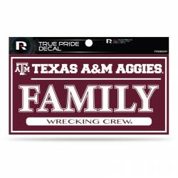 Texas A&M University Aggies Family - 3x6 True Pride Vinyl Sticker