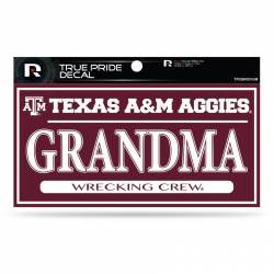 Texas A&M University Aggies Grandma - 3x6 True Pride Vinyl Sticker