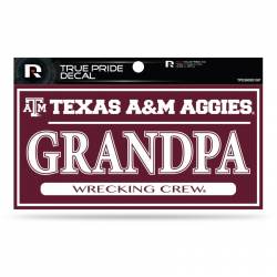 Texas A&M University Aggies Grandpa - 3x6 True Pride Vinyl Sticker