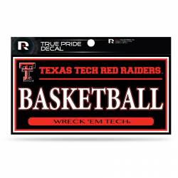 Texas Tech University Red Raiders Basketball - 3x6 True Pride Vinyl Sticker
