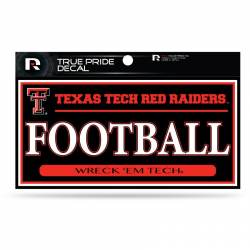 Texas Tech University Red Raiders Football - 3x6 True Pride Vinyl Sticker