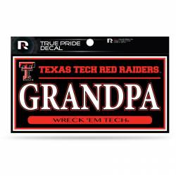 Texas Tech University Red Raiders Grandpa - 3x6 True Pride Vinyl Sticker