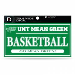 University Of North Texas Mean Green Basketball - 3x6 True Pride Vinyl Sticker